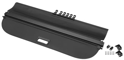 Motoforti Cache-Bagages Rétractable Pour Coffre De Voiture Pour Bmw X1 E84 2009-2015, Étagère De Coffre Arrière Rétractable, Toile, Avec Accessoires, Noir En Fibre De Carbone