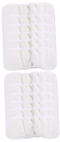 BESTonZON 2 Sätze Wickelauflage Aus Bambuskohle Windeleinlage Babywindel Säuglingswindeleinsatz Urinalpads Weiß Bambusfaser 6 Stück * 2