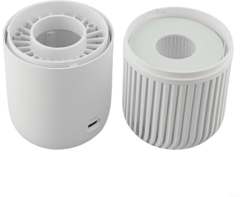 Filtro de aire portátil USB con entrada tipo C para coche, cocina, baño y oficina, potencia de 3 W y tecnología de filtración de alta eficiencia (blanco)