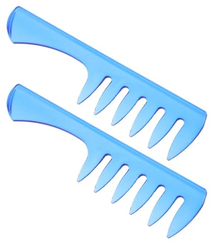 minkissy 2 Pezzi Pettine Vintage per Chioma Spessi a Denti Larghi, Pettine per Cotonare e Styling Uomo, Accessori Professionali per Salone e Uso Domestico