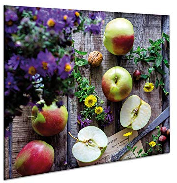 Tabla protectora de encimera, de cerámica, 60 x 52 cm, de gran tama?o, de cristal templado, para cortar, se puede colocar en la pared para evitar salpicaduras, protector de vitrocerámica