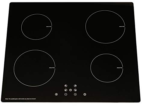 SIA INDH60BL 60cm Black 4 Zone Touch Control Induction Hob With Child Lock