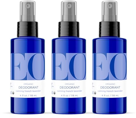 EO Organic Deodorant Spray, 4 Ounce (Pack of 3), French Lavender, Organic Plant-Based, Botanical Extracts