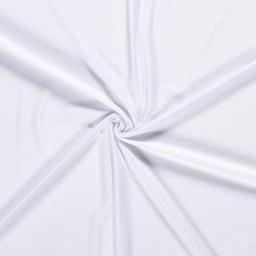 Viskose-Jersey-IDA-200 g/QM-96 Prozent Viskose-Kleiderstoff, Nähen, Stoffe, Viskosestoff-ca.150 cm Breite-50 cm Schritte-Meterware-Oekotex Standard 100 (Weiß-50-IDA)