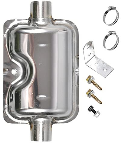 Car Exhaust Muffler Stainless Steel Diesel Heater Silencer Parking Air Diesel Heaters (24mm/0.94in)