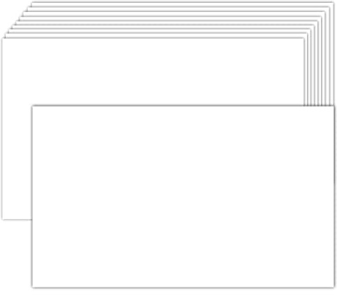 100 Pack White Blank Index Cards 3x5 Unlined Note Cards, Goefun 80lb Heavy Duty Cardstock Thick Paper for Postcards, Photo Paper, Syllable Boards