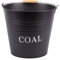 1x Black 12L Cast Iron Coal Bucket - Metal Fireside Fireplace Log Fire Wood Burner Ash Scuttle Storage Companion - by Blackspur