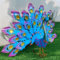 FGXY Statue de Jardin en Forme de Paon, Decoration Jardin Exterieur, Paon Métallique Multicolore, Décoration d'Oiseau en Métal, Balanciers Artistiques à l'Intérieur Et à l'Extérieur