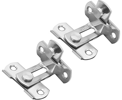 LIFKOME Verrou De Sécurité Pour Porte Coulissante Loquet De Porte À 90 Degrés Antivol Pour Grange Et Fenêtres