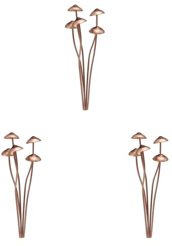 Qarmijaer 3X Mushroom Metal Decorative Garden Stakes Perfect for Outdoor Spring Decor and Adding to Your Metal Flowers