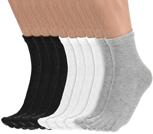 Teouuas 5 par tåstrumpor, fingerstrumpa för män, fingerstrumpa, femtåstrumpor, för fitness, löpning, vardag