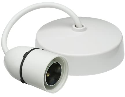 Knightsbridge 6 Inch T2 Pendant Set for BC Lamps in White