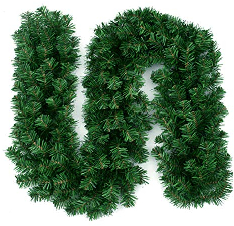 Luoji Künstliche Weihnachtsgirlande Tannengirlande, 2.7m Tannengirlande Tannenzweiggirlande Weihnachtsdeko, Dekogirlande Weihnachtsdeko Tannengirlande Girlande Innen Und Außen