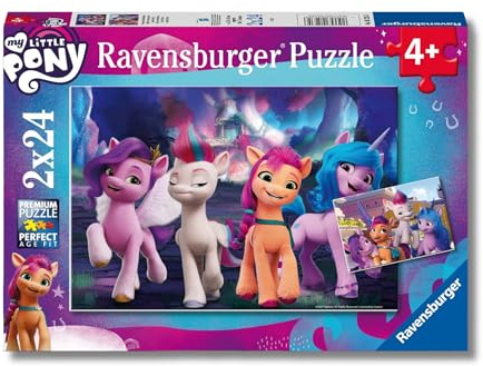 Ravensburger barnpussel - 05235 My Little Pony Movie - pussel för barn från 4 år och uppåt, med 2x24 bitar