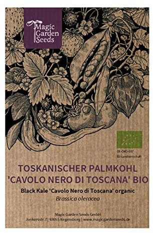 Tuscan Palm Cabbage 'Cavolo Nero' (Brassica oleracea var. palmifolia) 400 frön Svartkål Italiensk kål