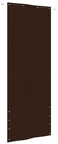 vidaXL Balkon Sichtschutz Balkonbespannung Balkonverkleidung Windschutz Seitenmarkise Terrasse Sonnenschutz Braun 80x240 cm Oxford-Gewebe
