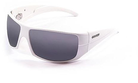 OCEAN BRASILMAN Polarisierte Sonnenbrille für Outdoor UV-Schutz 400 für Damen und Herren, glänzend weiß, Einheitsgröße