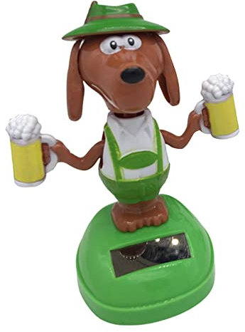 Solar Powered Dancer, Dog Solar Bobblehead Figures, Cute Solar Powered Dancing Figures, Swinging Animated Bobble Head Dancer Toy, Solar Power For Home Car Ornament Decoration
