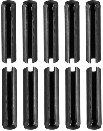 DTGN 3.3mm x 14mm(DxL) Scanalato Molla Perno - 20pz - Ottimo per Casa Macchina Fissaggio - Carbonio Acciaio Molla Tassello Tensione Rotolo Perno - Nero