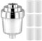 Duschfilter mit 6 Filterpatronen Dusche Kalkfilter, Duschkopf Kalkfilter, Wasserhahn Filter, Duschfilter für Kalkhaltiges Wasser, Kalkfilter Filter für Wasserhähne oder Dusche