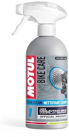Motul - Nettoyant Chaîne VTT en Spray - Dégraissant Sans Solvant - Protège et Prépare à la Lubrification - Compatible Toutes Chaînes - Sans COV - Bike Care Chain Clean Off Road - 500 ml