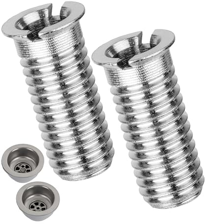 Banjo-bult för silkorgsventil, M12 x 1,5 x 29 mm, 2 st, kompatibel med IKEA LILLVIKEN avloppsset, ersättning för artikel 148977, tillverkad av mässing, standardgänga