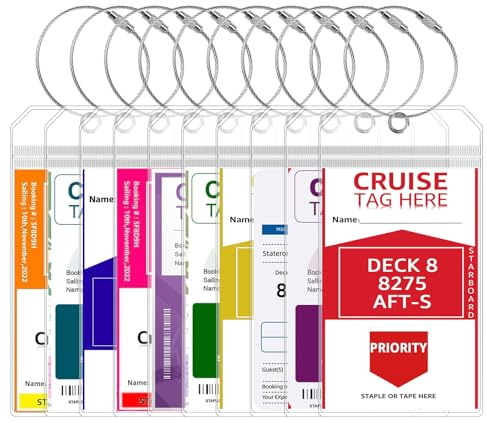 10 Piezas Etiquetas de Equipaje para Cruceros, 19 × 9 cm para Maletas