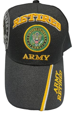 Officially Licensed US Army Retired Baseball Cap in Black