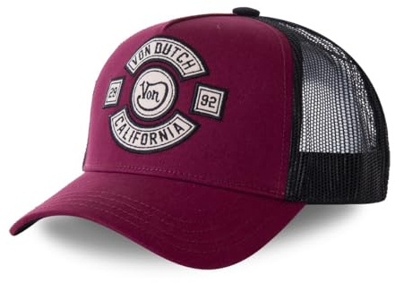 Tracker Kappe Herren Langlebig, Cap Herren, Anti-Reizung, Angenehm, Roter Bordeaux, Einheitsgröße