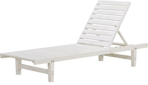 Habitat et Jardin Sonnenliege aus Holz 2er-Set Rawai - Weiß