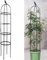 Anothera 6ft Rustproof Metal Pipe with Heavy Duty Plastic Coated, Garden Outdoor Indoor Potted Plant Support, Round Obelisk Trellis for Climbing Vine（Black）