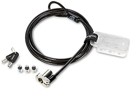 Kensington Universal 3-in-1 Keyed Laptop Lock, Master Key Security Cable Tether / Locking Station (K62319M)