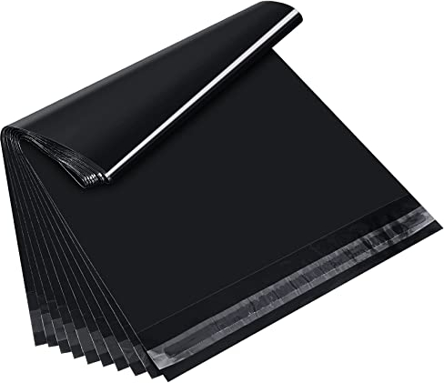 Anstore 60 Versandbeutel Plastik Versandtaschen 300x400mm, Wasserdichte Plastikversandbeutel, Selbstklebend und Blickdicht, Versandbeutel Plastik für Kleidung und Textilien, Schwarz
