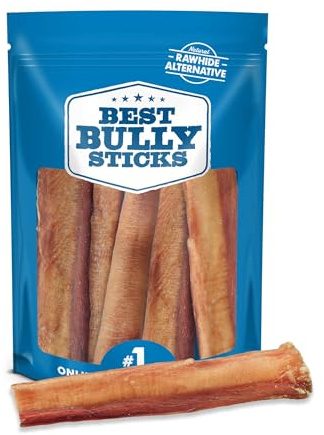 Best Bully Sticks Thick Bully Sticks Dog Chews, 6, 5 Count