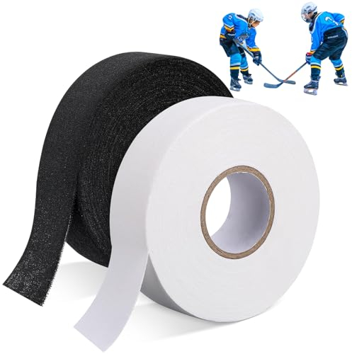 2 Roll Hockey Tape, Schläger Eishockey Tape, griffband tennisschläger, Rutschfestes Hockeyschlägerband 2.5cm × 25m Selbstklebendes Griffband Sportgriffband Rutschfestes verschleißfestes Schlägerband