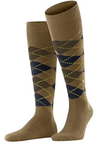 Burlington Preston M Kh morbidi caldi al ginocchio fantasia 1 paio, Calzini lunghi Uomo, Giallo Nugget 1222, 40-46
