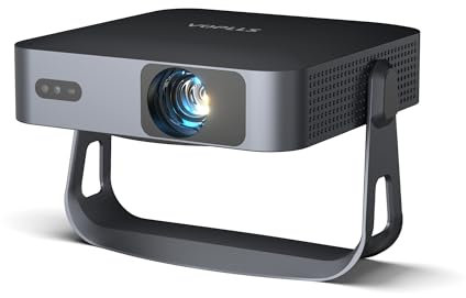 【Netflix Officially & Thinnest Design】Mini Projector 4K with Auto Focus & Keystone, VOPLLS 500ANSI WiFi Bluetooth 1080P Full HD Portable Projector, Smart Moive Projector for Bedroom/Outdoor/Phone