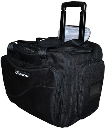 Ay Cabron™ Professional-Grade Pilot Flight Deck Trolley Bag – MADE BY PILOTS FOR PILOTS – Lightweight & Water-Resistant | Airbus & Boeing Compatible. (With Trolley, Large)