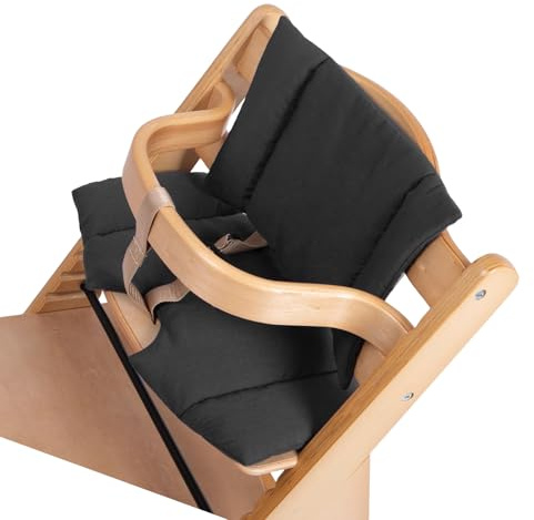 Coussin de siège de chaise haute pour bébé avec tissu en coton doux et base antidérapante Coussin de siège de bébé respirant pour la maison ou les voyages Coussins de chaise haute générale