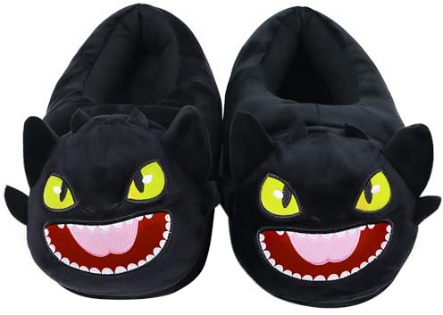 Dracarys Invierno cálido Zapatillas de Interior - Cozy Suave Peluche Funny Zapatillas de dragón - para Adultos Adolescentes Calientes Inicio Zapatilla - 36-41EU