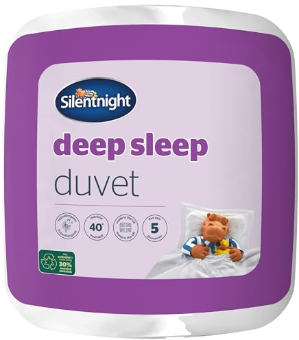 Silentnight Deep Sleep King Duvet 10.5 Tog – All Year Round Soft and Comfortable Quilt Duvet Ideal for Spring, Summer, Autumn, and Winter – Hypoallergenic and Machine Washable – 225x220cm, White