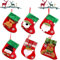 OUOQI 6 Pezzi Calze di Natale,Calze Natalizie da Appendere,Calza di Babbo Natale,Mini Calze Natalizie,Calza Natalizia Set,Decorazione per Calze di Natale,Piccolo Natale Calze Regalo,per Natale Albero