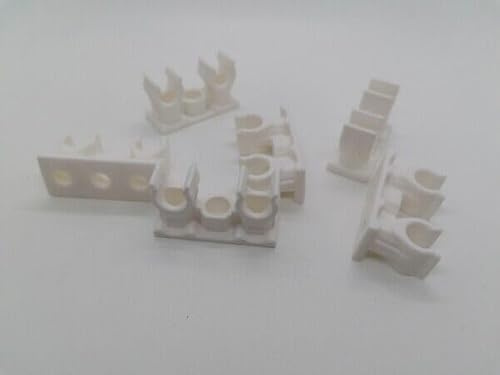 Antip-Tools 10 clip per tubi, doppio supporto per tubi, 10 mm, colore bianco