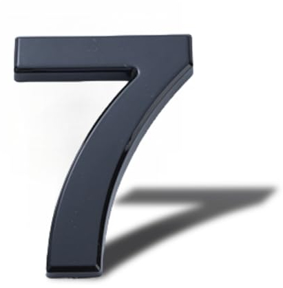 Moderne Hausnummer,4 Zoll Hausnummern, Never rust hausnummernschild,Premium Qualität, Briefkastennummern,Sieht gut aus und ist auch gut lesbar,Gutes Material.Schwarz (7)