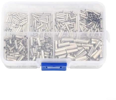 700 puntali di raccordo a crimpare in rame per terminali 2210 AWG, set di estremità non isolate, adatte per progetti di cablaggio