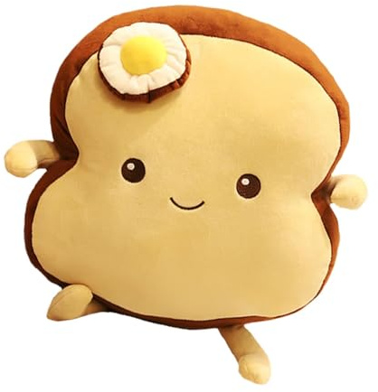 Cojín de peluche de pan tostado, cojín de pan en rodajas,Pussato de dibujos animados Farettine Brenk Toys | Dibujos animados camisa camisa muñeca de productos horneados para el dormitorio del scuo