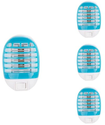Lampada Antizanzare Elettrica, Insetti Zanzare, Mosca, Falene, Zanzariera Elettrica con Luce, per Casa Giardino Interno Esterno Cucina Soggiorno (Pacchetto di 4), 100% Professionale ed Efficace