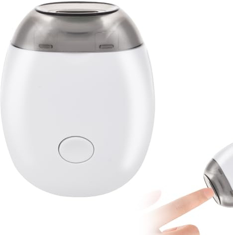 AYBUY Elektrisk Nagelknipsare, Elektrisk Nagelfil med LED, Smärtfri Tånagelklipper För Tjocka Naglar, Elektrisk Nagelfil med 3 Hastighetsnivåer (Vit)
