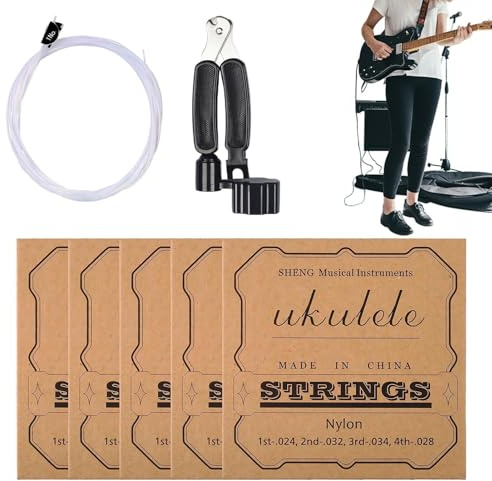 Sopran Ukulele-strängar | 5 uppsättningar nylon universella långvariga strängar | Tillbehör för Barytongitarr,För gitarrist övning musikant resa skola utomhus fest