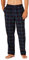 Amazon Essentials Herren Atmungsaktive Flanell-Pyjamahose (Erhältlich In Groß Und Schwer), Schwarz Blau Karomuster, L
